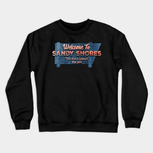 Welcome To Sandy Shore with wood Crewneck Sweatshirt